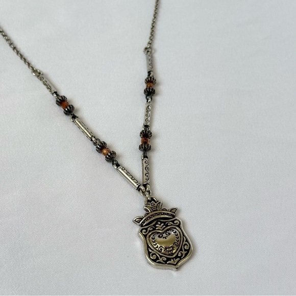 Vintage Brighton “Rue Royale” Elegant Silver Pendant Necklace - Picture 3 of 6